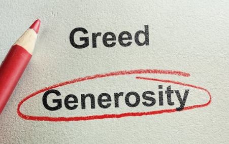 Generosity vs Greed